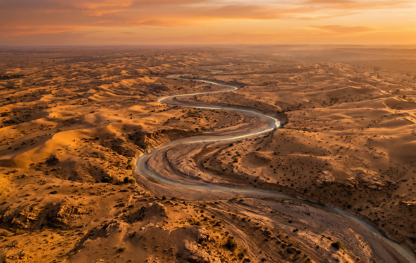 Dry riverbed of the ancient Saraswati river in Rajasthan —satellite evidence supporting indigenous Vedic origin theory